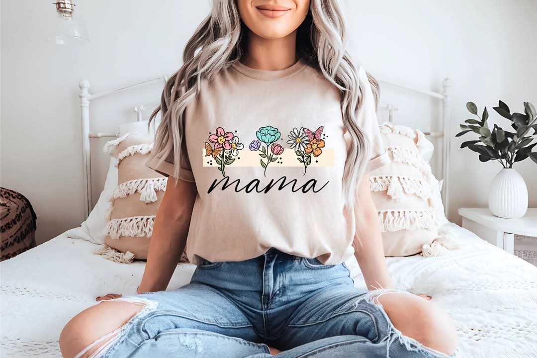 Neutral Flower Mama (Glitter)