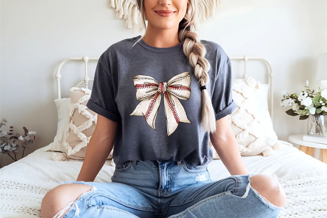 Baseball Bow (Glitter)