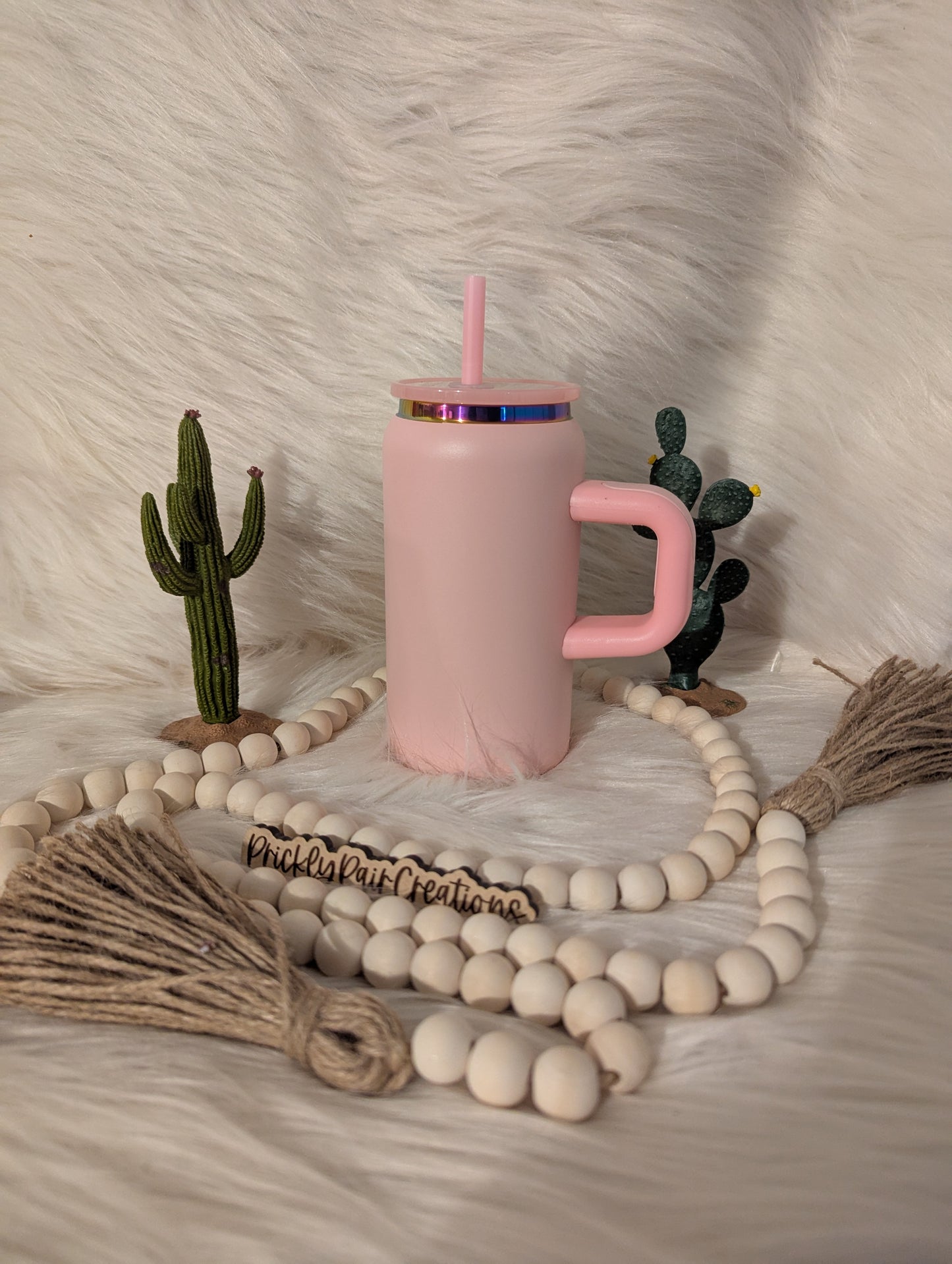16oz Light Pink Stainless Steel Can