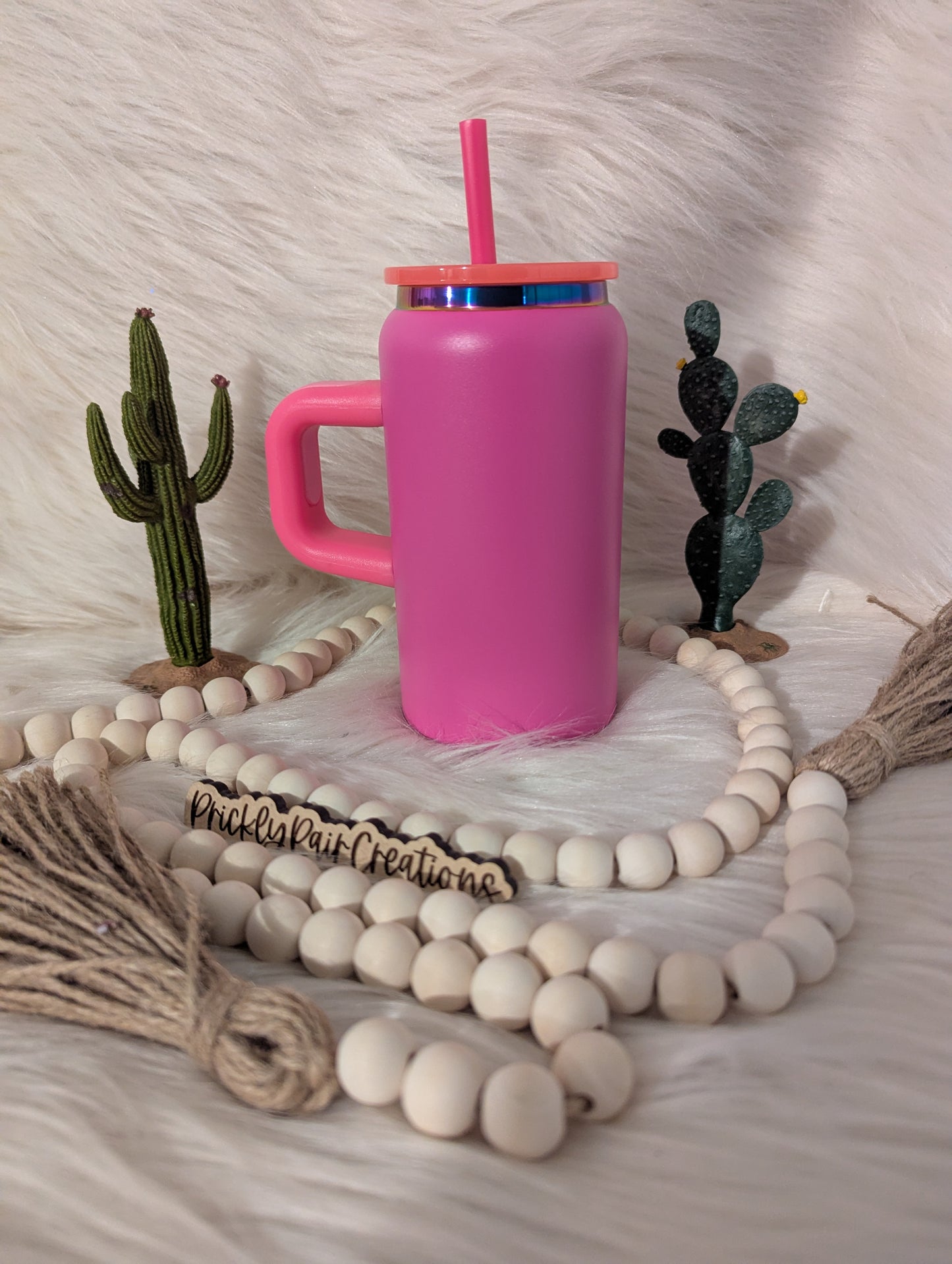 16oz Hot Pink Stainless Steel Can