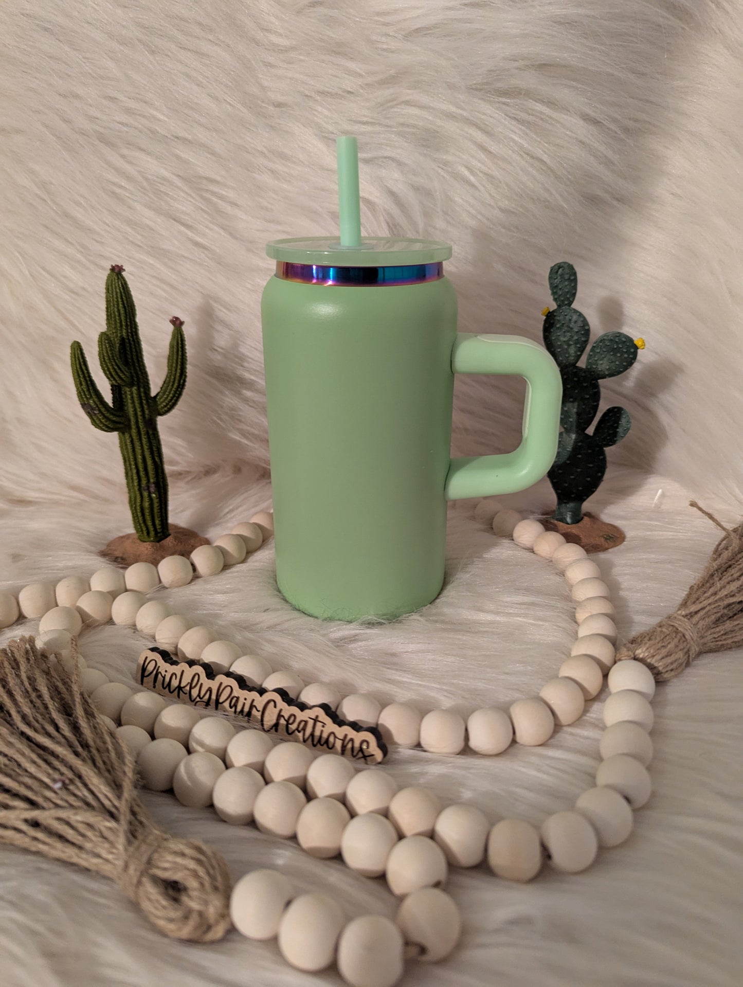 16oz Green Stainless Steel Can
