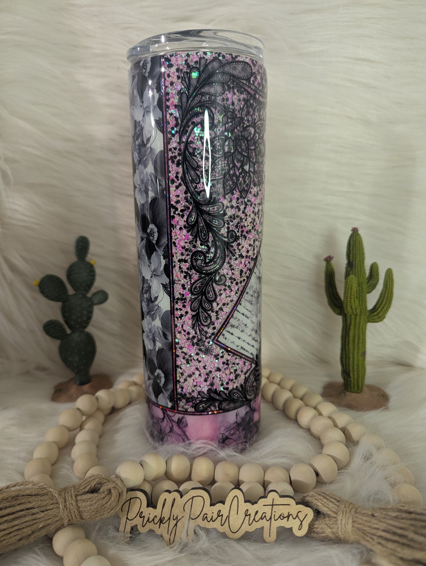 30oz Skinny Pink Mixed Media