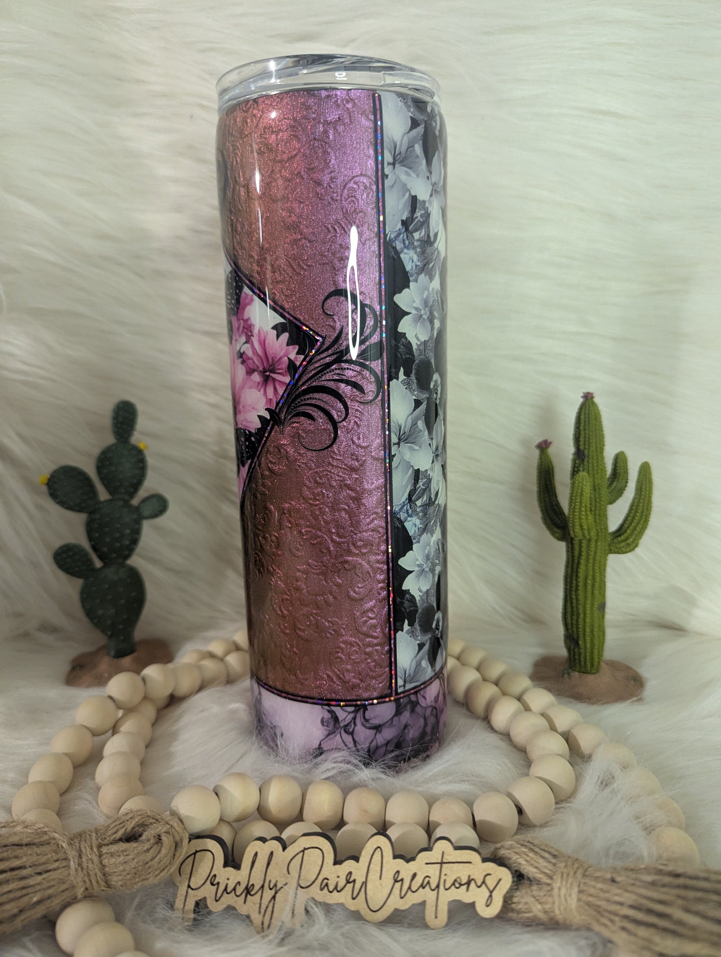 30oz Skinny Pink Mixed Media