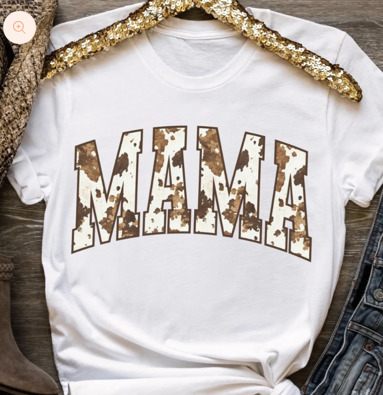 Cow Print Mama (Glitter)