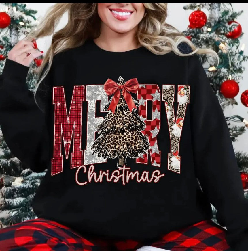 Merry Christmas Leopard Tree