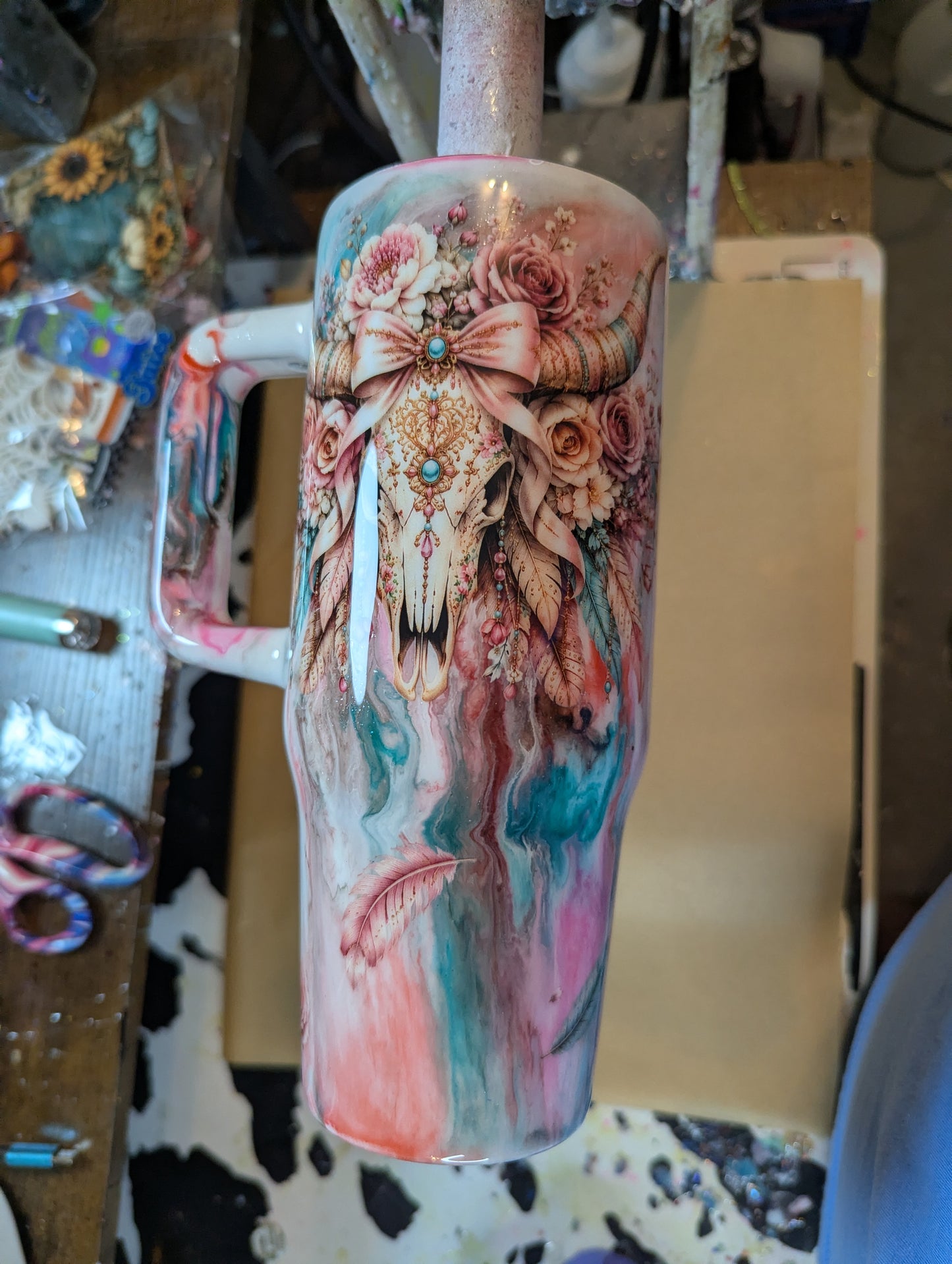 30oz Big Swig- Bulkskull Marble