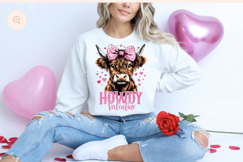 Howdy Valentine Cow