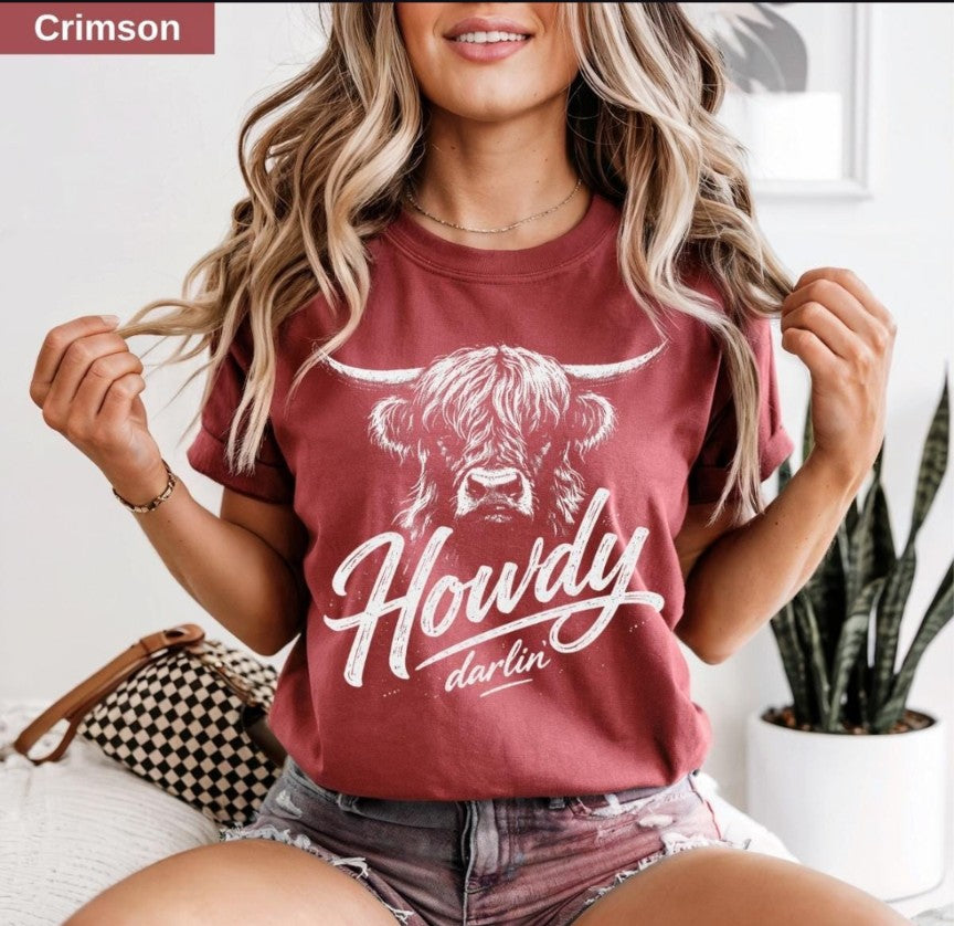 Halftone Howdy Darlin Cow