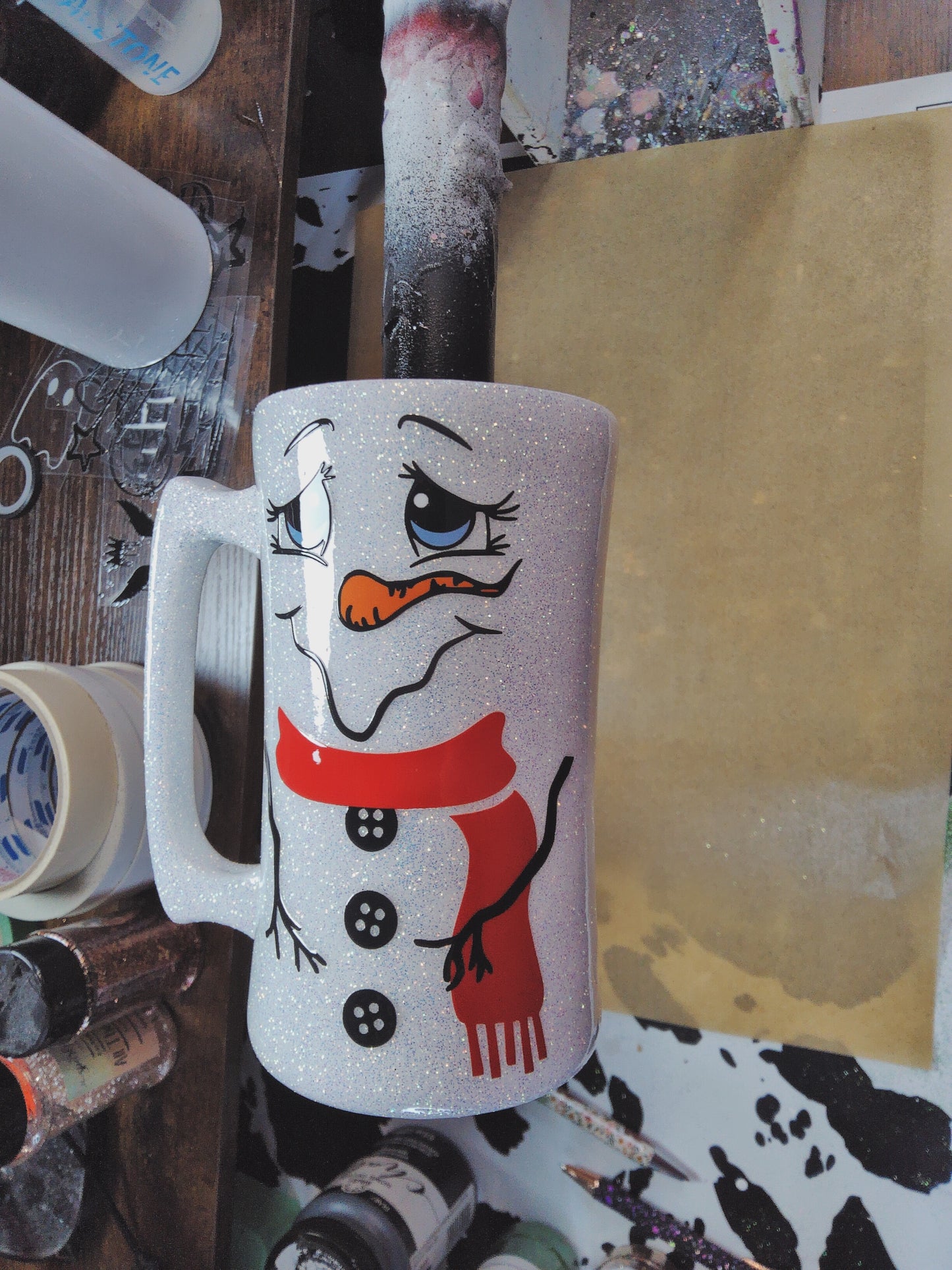 20oz Beer/Coffee Mug- Snowman