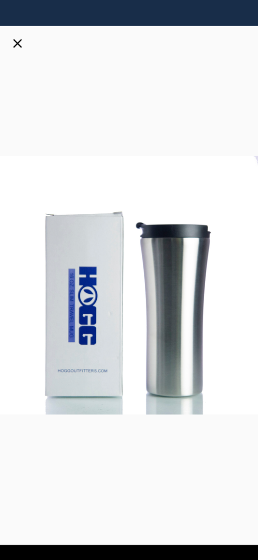 16oz Travel Mug w/ Black screw on leak proof lid