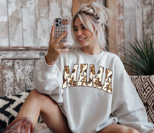 Cow Print Mama (Non Glitter)