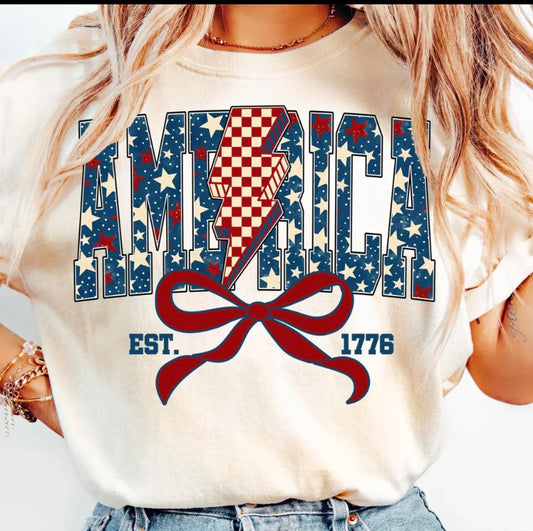 America with Red Bow