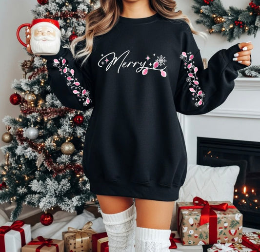 Merry Pink Christmas Lights w/ sleeves