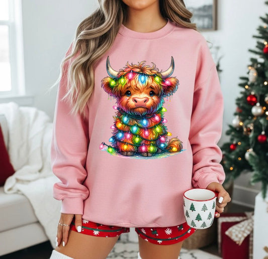 Christmas Lights Cow