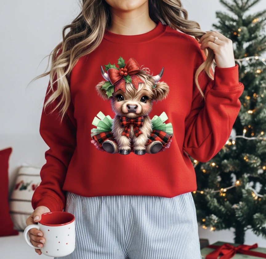 Christmas Cow with Tutu