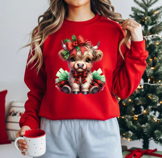 Christmas Cow with Tutu