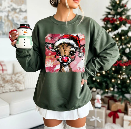 Rudolph With Santa Hat