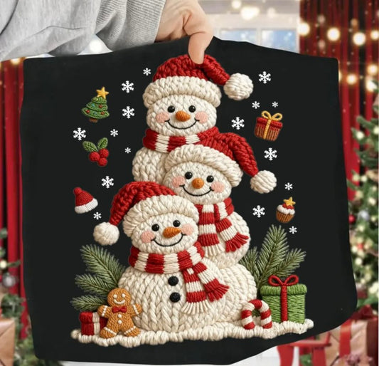 Stacked Yarn Snowman