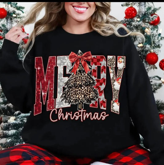 Merry Christmas Leopard Tree