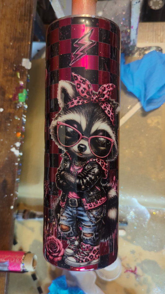 30oz Skinny- Stay Wild Racoon
