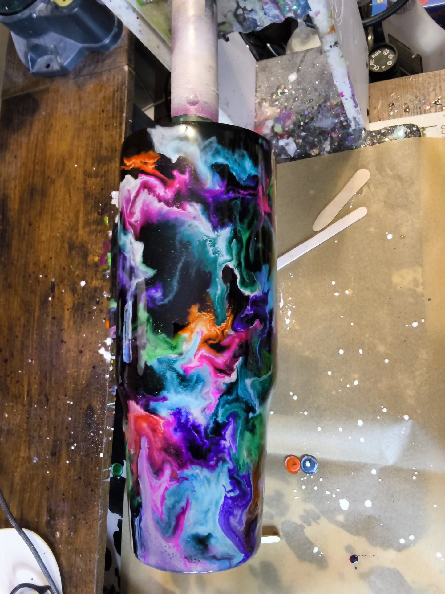 30oz Big Swig- Holigraphic ink swirl