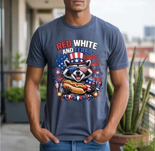 Red White and Feral Racoon