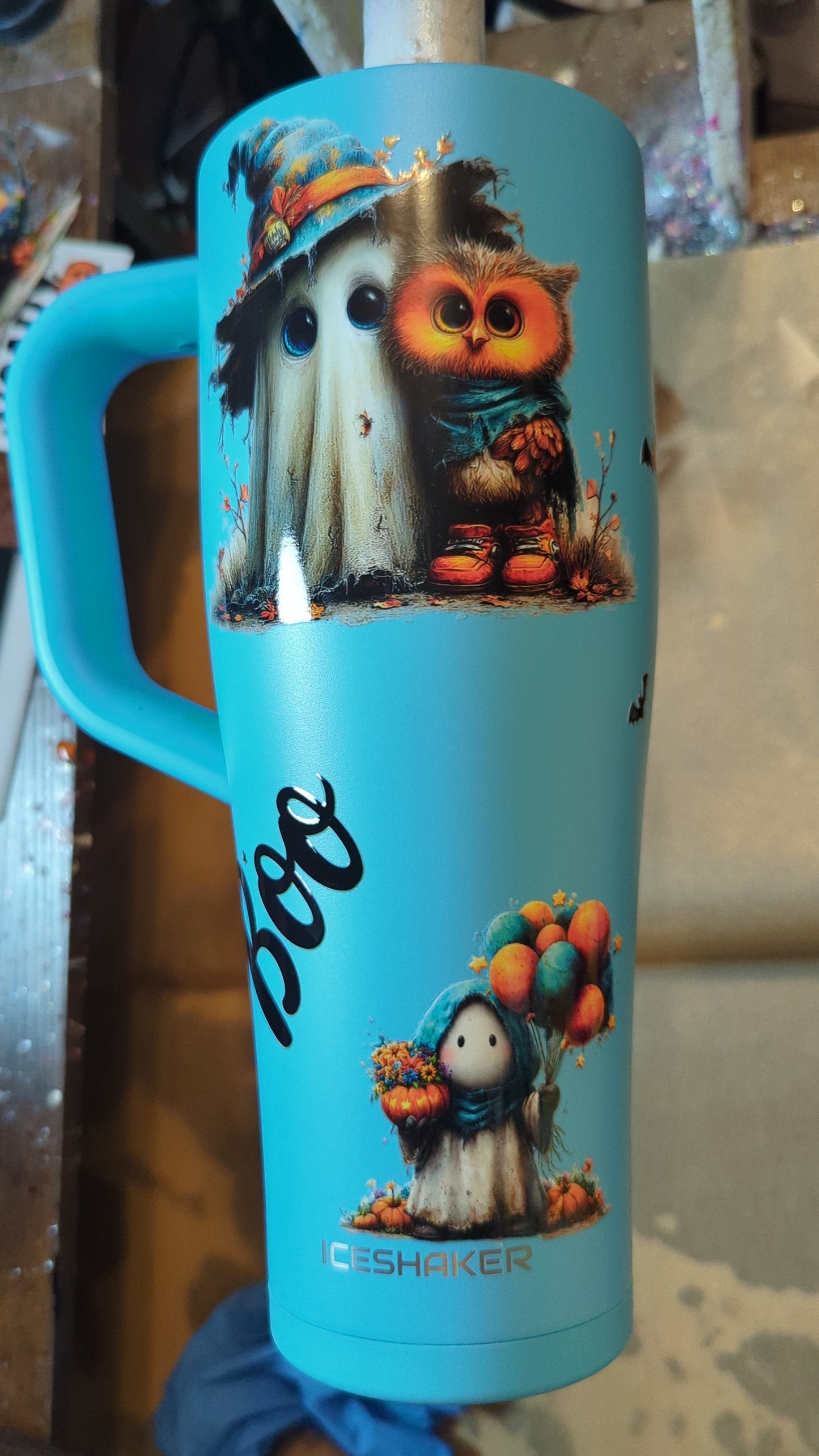 40oz Ice Shaker- Boo Y'all Ghosties