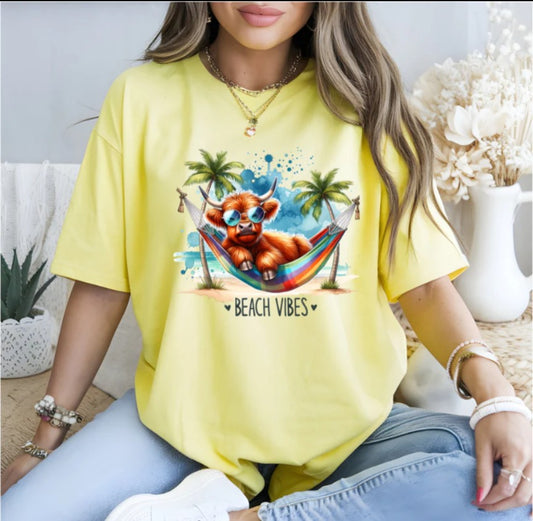 Beach Vibes Cow