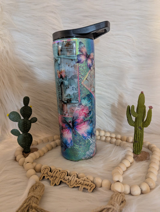#28 30oz Duo Skinny- Butterfly Opal