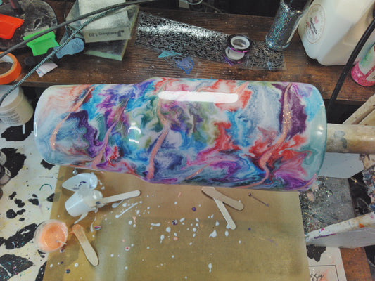 40oz big swig - Pastel Swirl