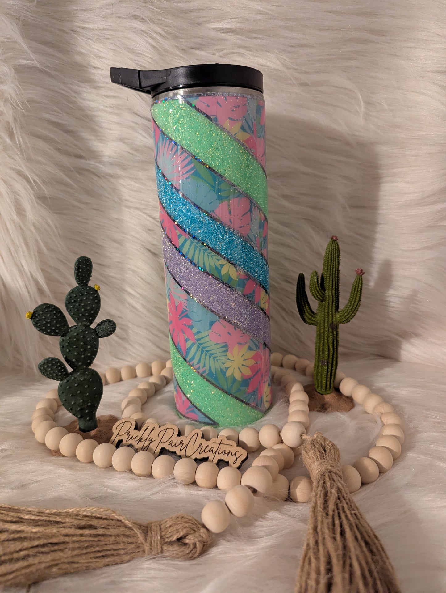 30oz Skinny Duo- Monstera Twist