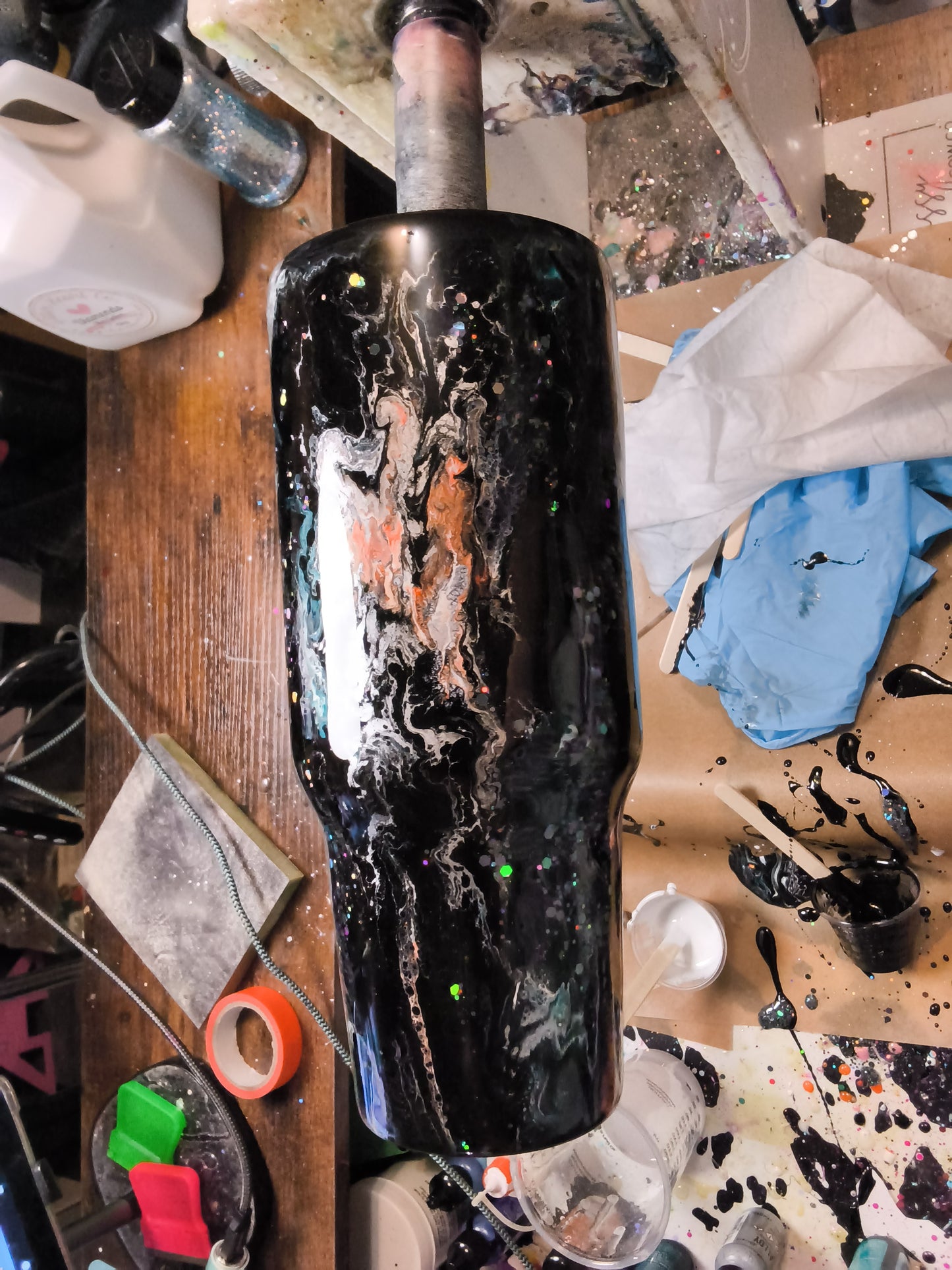 40oz big swig -Orange & Teal Midnight