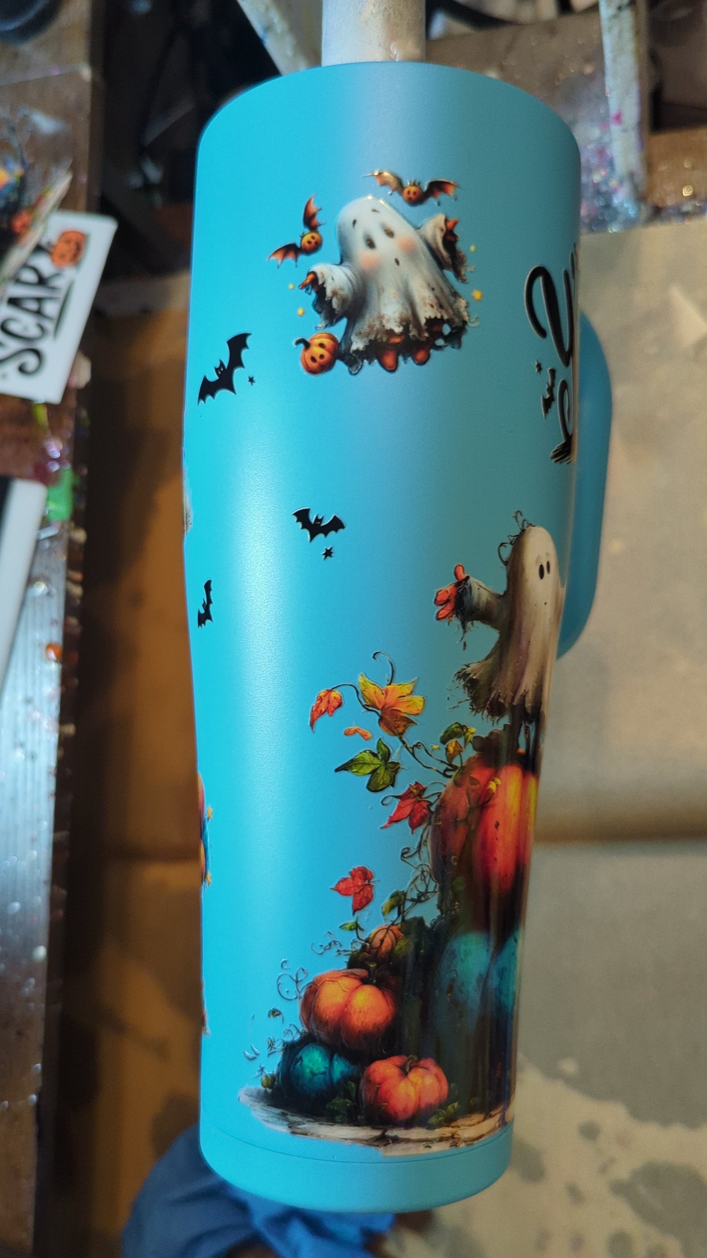 40oz Ice Shaker- Boo Y'all Ghosties