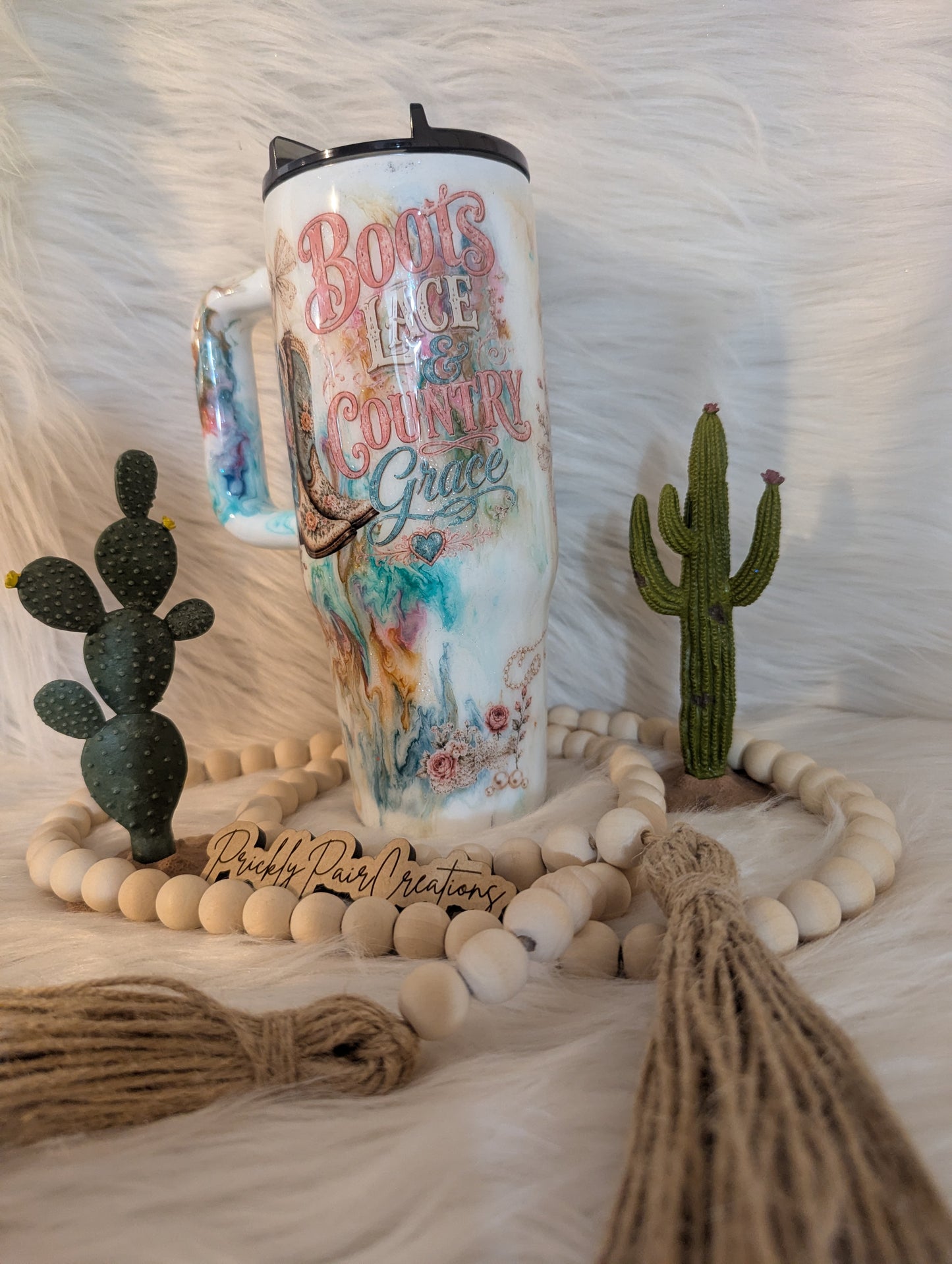 #11 30oz Big Swig- Boots, Lace, & Country Grace