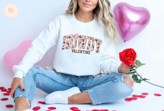 Howdy Valentine Cow Print