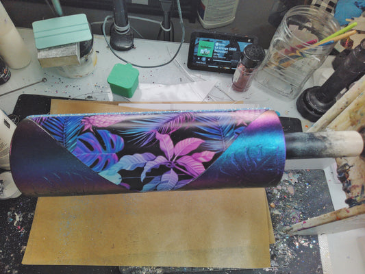 30oz Straight Duo Monstera Mixed Media
